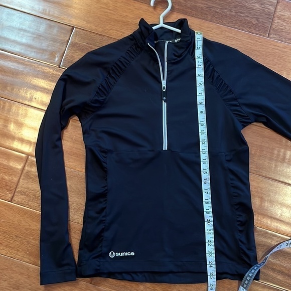 SUN ice black t zip long sleeve top size medium - Picture 13 of 16